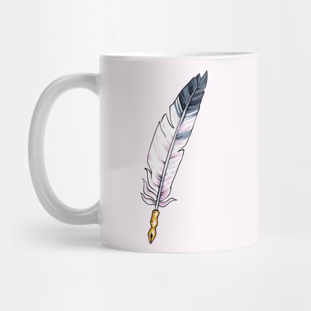 Pastel Feather Quill by Ellen Wilberg